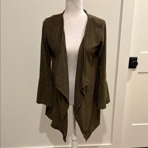 New With Tags Millibon Open Front Brushed Ribbed Knit Open Cardigan Sz M